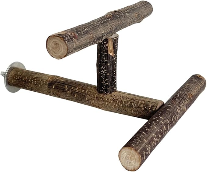 Natural Wood Bird Perches for Cage, Parrot Cage Perch Stand, Cage Accessories, Wooden Platform for Birds, Toys for Parakeets, Cockatiel, Budgie, Conure