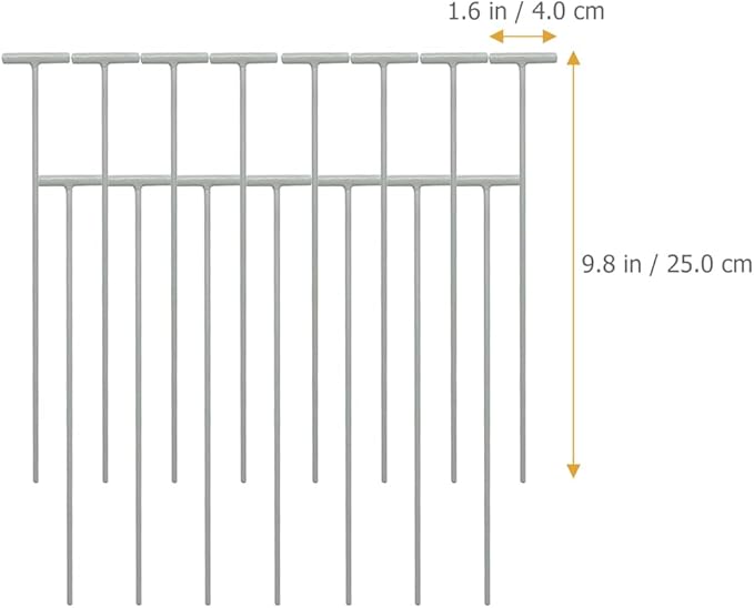 Amosfun 45pcs Pigeon Cage Door Bird Entrance - Iron T Shape One Way Bar Curtain for Bird Cages