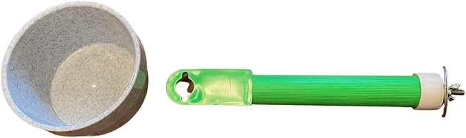 Polly's Mess Less Cups for Your Bird cage-Recommended for All Types of Birds Including Parakeets, Cockatiels, Parrots, Macaws, Cockatoos and More! (Large Short (14" x 1 3/8"))