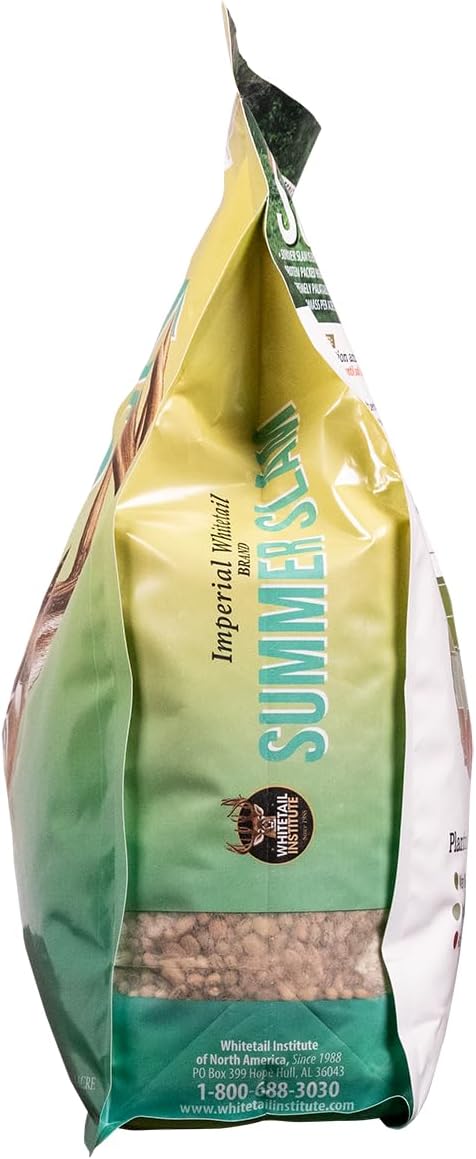 Whitetail Institute Summer Slam Deer Food Plot Seed Mix, High-Protein Forage Peas & Legumes, Drought & Heat Tolerant, Heavy Grazing Tolerance, 10.5 lb (Covers 1/4 Acre)