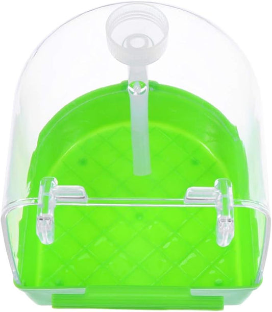 Bird Cage Bath Parrot Hanging Bathtub Plastic Box Installed Outside The Birdcage with Water Dispenser for Canary Budgerigar Cockatiel