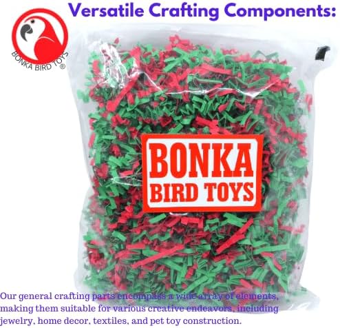 Bonka Bird Toys 2140 Christmas Shred (85 Cu-in) Festive Parrot Pet Nesting, Cockatiels, Parakeets, Conures, and Similar Breeds
