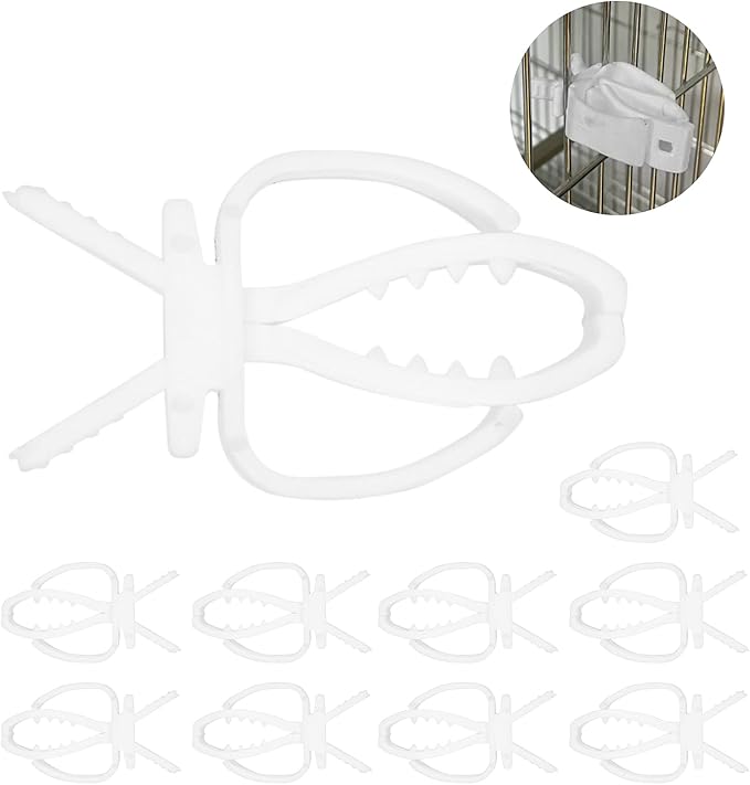 10Pcs Bird Food Holders Vegetables Fruit Clip Holders Plastic Parrot Cage Seed Feeder Food Holder for Pet Parrot Cage Accessories