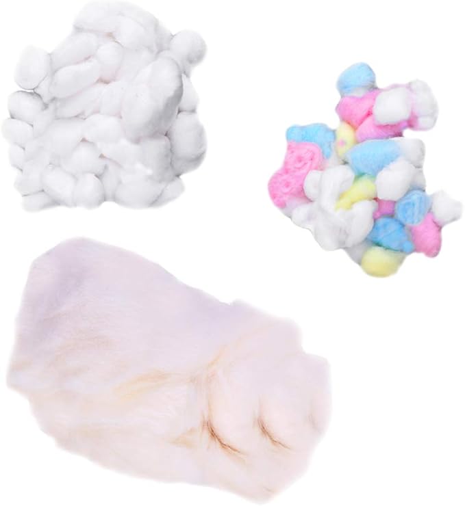 balacoo 3 Hamster Cave Accessories Hamsters House Cotton Budgie Nesting Material Cockatiel Nesting Material Hamster Winter Ball Pet House Warm Cushion Keep Warm Small Pet Products