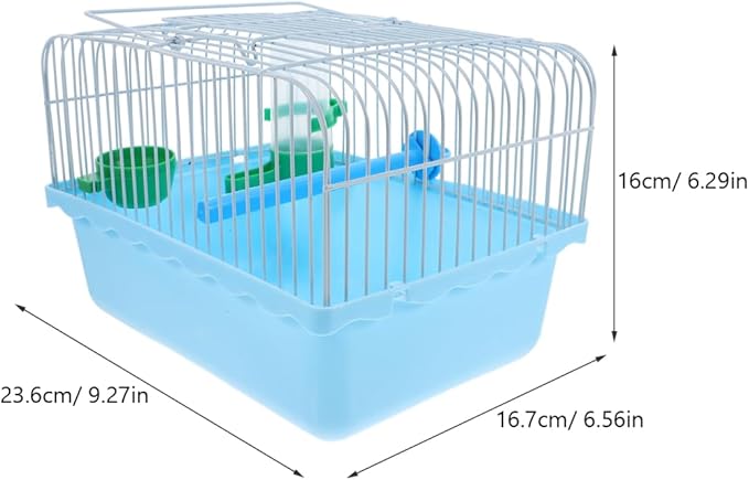 BESPORTBLE Portable Bird Travel Carrier Cage with Perch Food Box Waterer Transparent Bird Parrot Carrier Cage