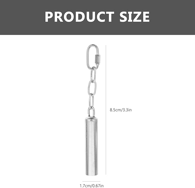 Ipetboom Bird Bells for Parakeets and Small Birds Stainless Steel Cage Toy Pendant with Hanging Hook Set of 3 3.34X3.34X2.00 Inch Silver Bell for Cockatiels Conures and Parrots