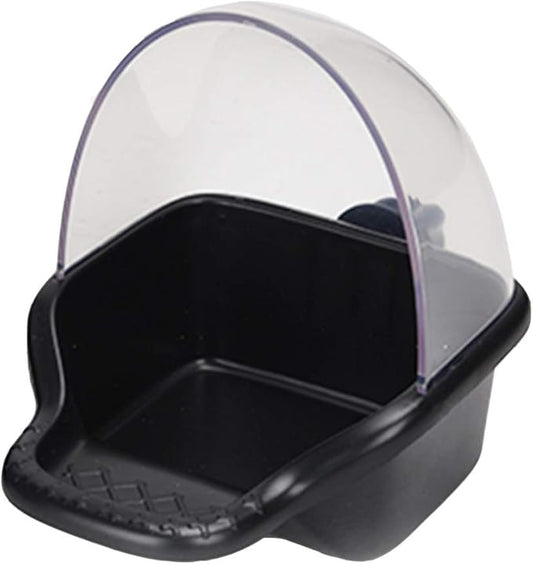 STOBOK Plastic Bird Feeder, Bird Bath Tub, Suitable for Small Parrots and Finches, 12.50x12.50x12.50cm