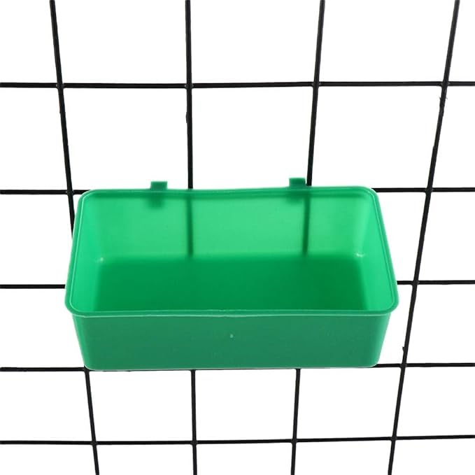 5PCS Pet Bird Bowl Hanging Parakeet Food Dispenser Square Box Multi-Purpose Parrot Bath Basin for Bird Cage Accessories Bird Supplies