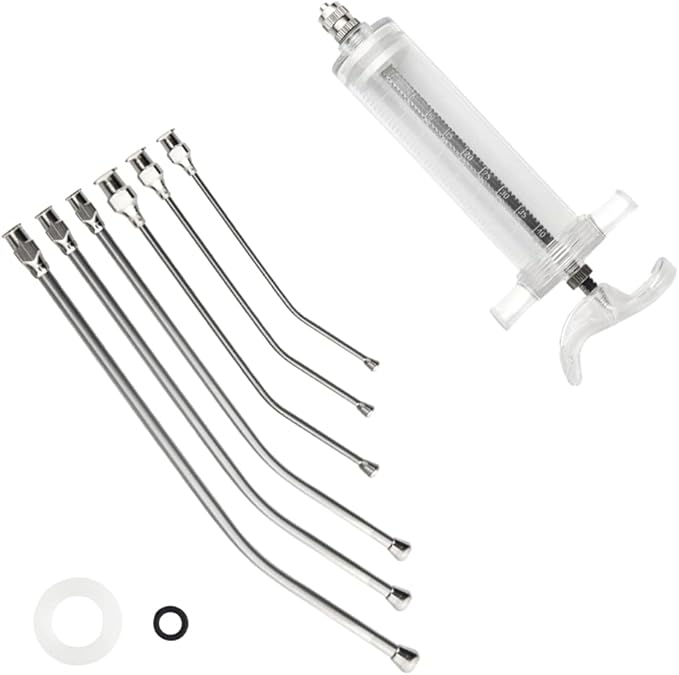 Baby Bird Feeding Syringe Bird Syringe Feeder Feeding Tubes with 6PCS Curved Gavage Tubes for Baby Birds Parrot Small Pet (50ML)