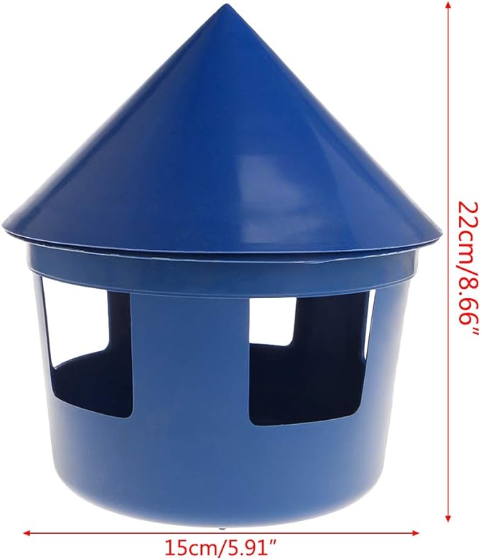 Youngy Pigeon Feeder House Design Cover Feeding Food Dispenser Sand Case Multi Functional Pet Birds Parrot Container Supplies Plastic Dustptoof