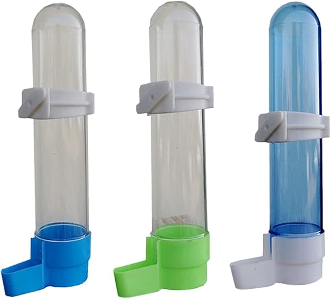 Youngy Pet Bird Plastic Auto Feeder Parrot Cockatiel Feeding Water Drinker Cup Bowl Parrot Cockatiel Feeding Water Drinker Cup