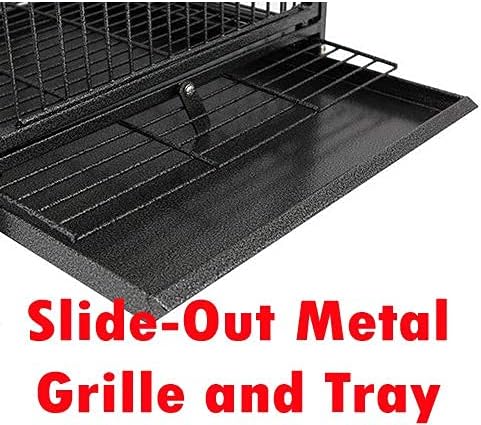 Portable Heavy Duty Travel Bird Parrot Carrier Cage Feeding Bowl Play Stand with Handle