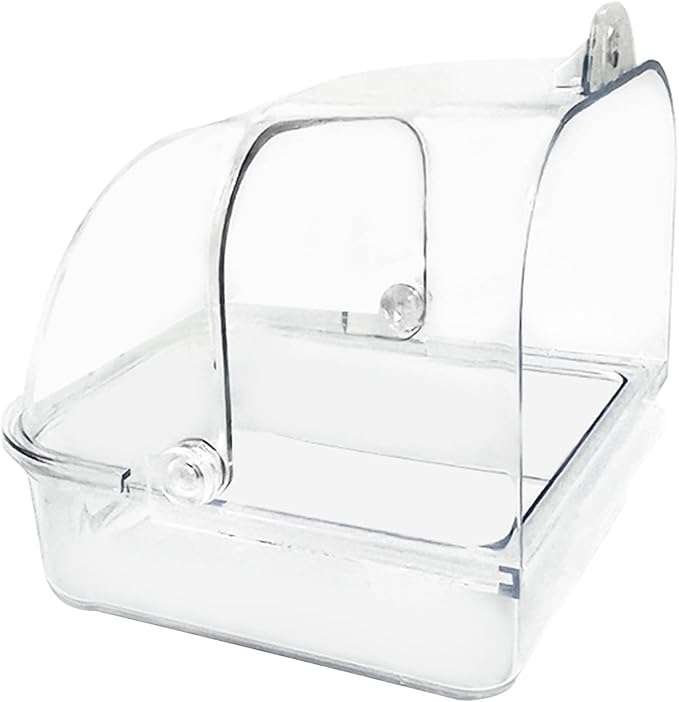 Bird Shower Room Birdcages External Screw Bath Room Parrot Bathtub Birdcages Clear Bathing Tub Budgies Cage Decors