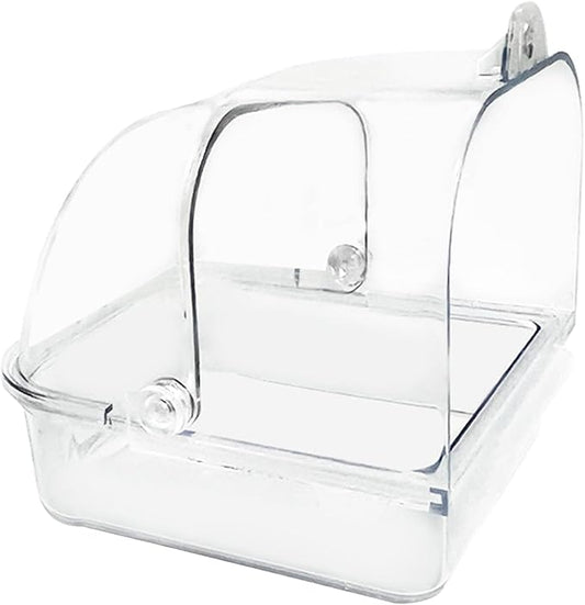 Bird Shower Room Birdcages External Screw Bath Room Parrot Bathtub Birdcages Clear Bathing Tub Budgies Cage Decors