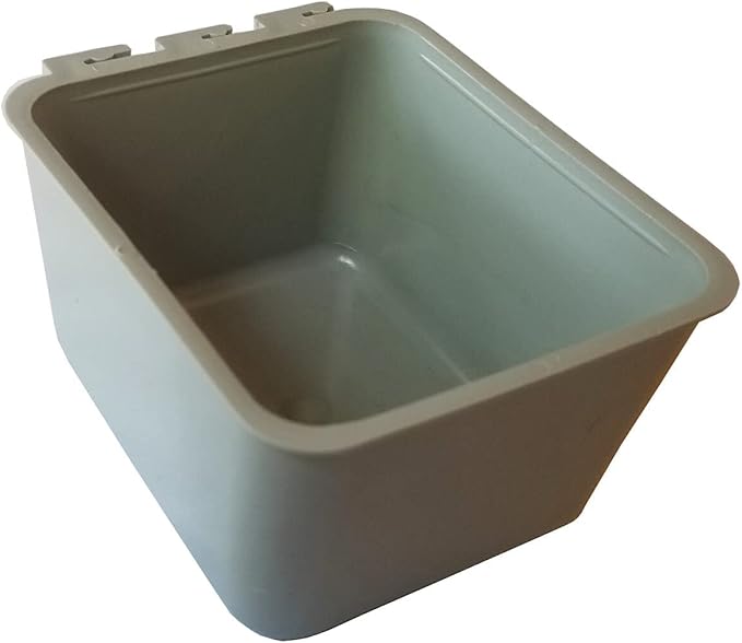 Cage Cups 1 Pint (16 oz) Hanging Feed & Water Cage Cups (100, Gray)