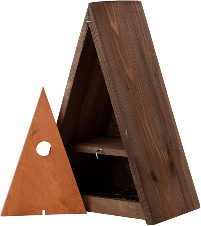 Esschert Design Triangle Birdhouse with Feeder