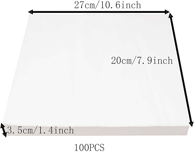 100 Sheets Bird Cage Liner Papers, Disposable Bird Cage Paper Liners, Cuttable Pet Animal Cages Cushion, Precut Absorbent Bird Paper for Bird Parrot Small Animal, 7.9'' X 10.6''