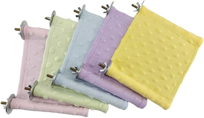 Bird Reversible Platform Bed Hammock Toy Hamster Warm Comfortable Hanging House Perch Stand for Parrot Parakeet Cockatiel African Grey Cockatoo Lovebird (Blue,S)