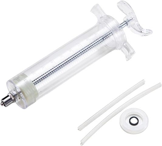 Bird Feeding Syringe Set,Parrot Syringe Feeder with Feeding Spoon and Tubes,Baby Bird Feeding Syringe Manual Tools for Pigeons Parrots Sparrows Small Animals Feed Liquid Milk Medicine (Clear 100ML)