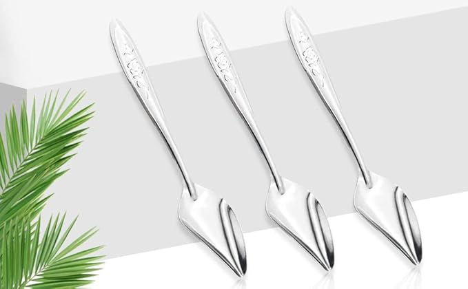 4.7" Bird Parrot Stainless Steel Metal Feeding Spoon,Special Feeding Scoop Medicine Spoons Hand Feeding Spoons for Peony Cockatiel Parrot (3PCS)