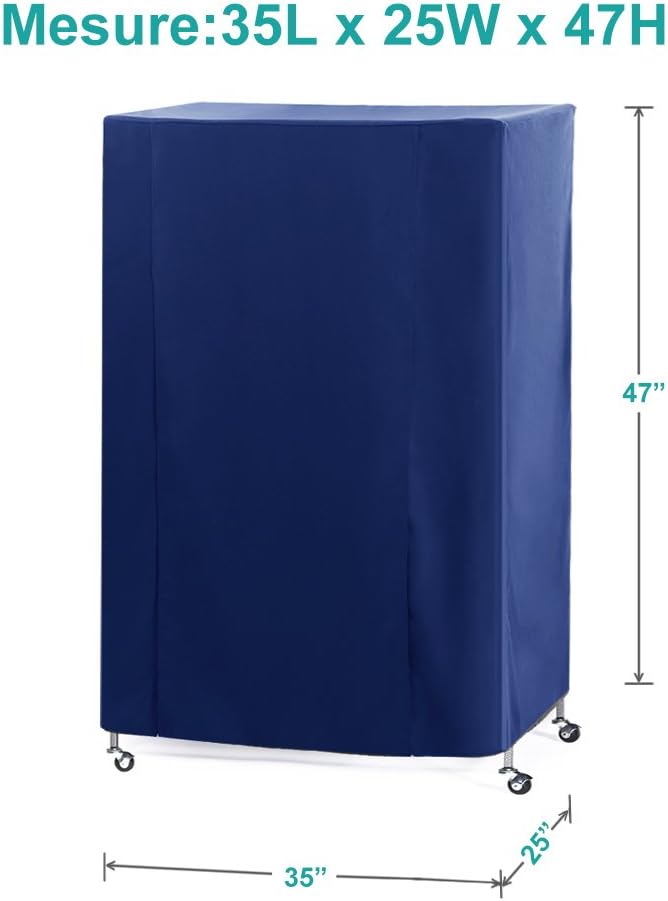 PONY DANCE Pets Product Universal Birdcage Cover Blackout & Breathable Birdcage Cover for Pets' Good Night, Large, Blue, 35 L x 25 W x 47 Inches H