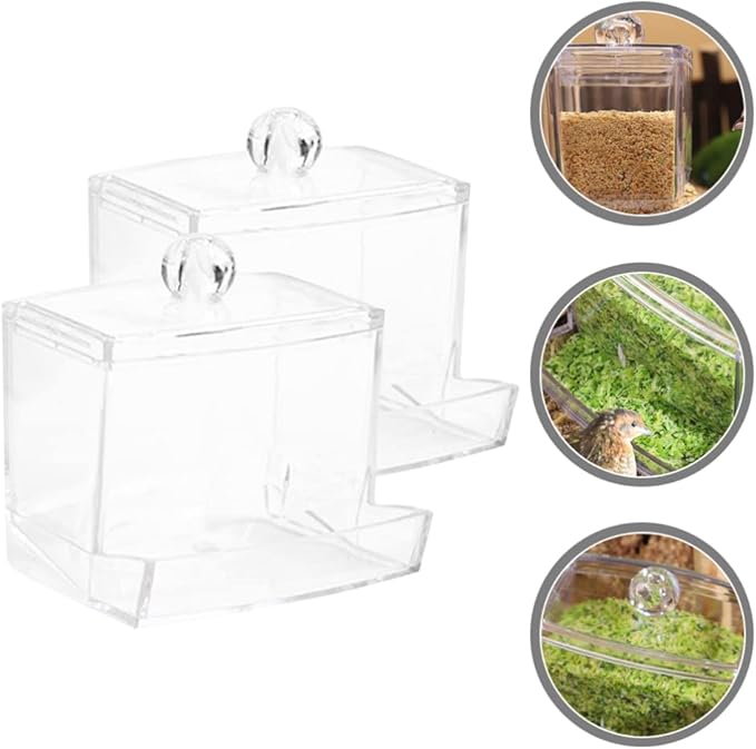 POPETPOP Bird Feeder for Multiple Pets, Transparent Design, 150 oz Capacity