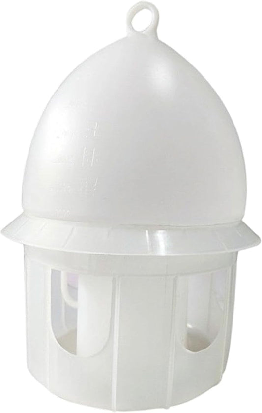 Pigeon Water Dispenser 4-12L, Thickened Bird Water Feeder, Easy to Clean, Automatic Water Supply, Navy Cream Water Container for, Parrots, Budgies, Outdoor Use