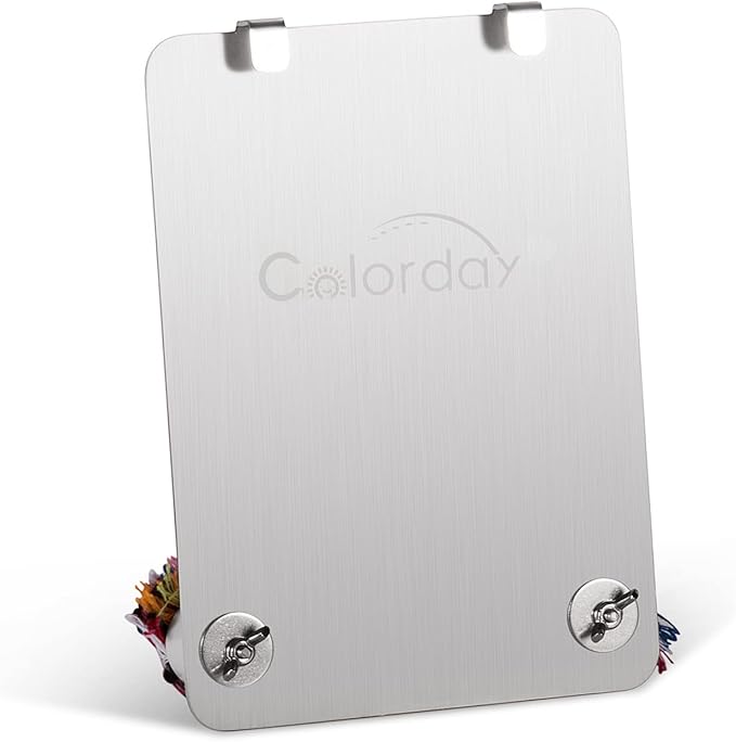 Colorday 9" Bird Mirror for cage with Rope Perch, Bird Swing, Parrot Cage Toy for Parakeet Budgie African Grey Conure Cockatiel Lovebird Finch Canarie, Large