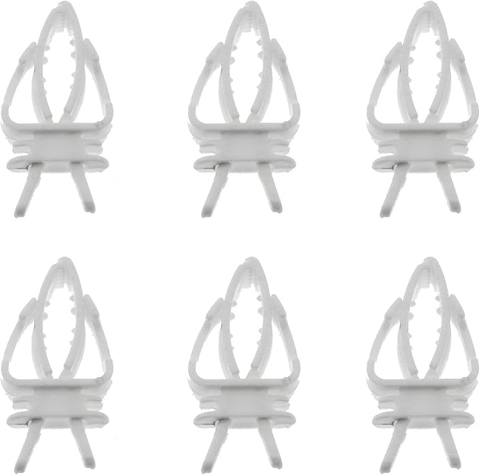 Birds Food Holder heyous 6pcs Bird Cage Food Holder Clips White Pet Parrot Fruit Vegtable Clips Cuttlefish Bone Feeder Device Pin Clamp Bird Cage Accessories