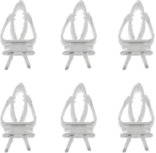 Birds Food Holder heyous 6pcs Bird Cage Food Holder Clips White Pet Parrot Fruit Vegtable Clips Cuttlefish Bone Feeder Device Pin Clamp Bird Cage Accessories