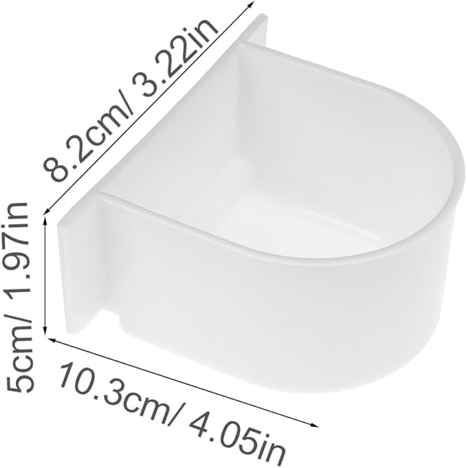 Milisten Semi-Circle Bird Food Feeder for Small Birds 4-Pack Cage Food Bowl and Water Container for Parrots Budgies Cockatiels Poultry Pigeons