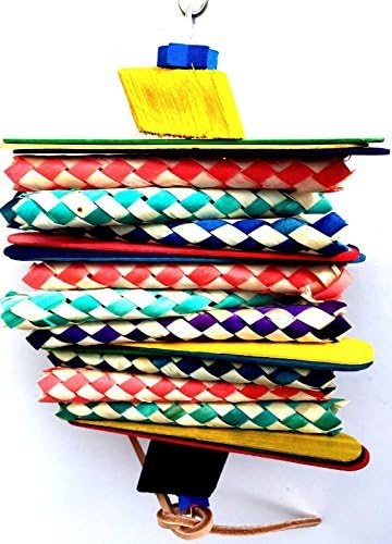 Bonka Bird Toys 1081 4 Step Shred Bird Toy Parrot cage Toys Cages African Grey Conure Cockatiel