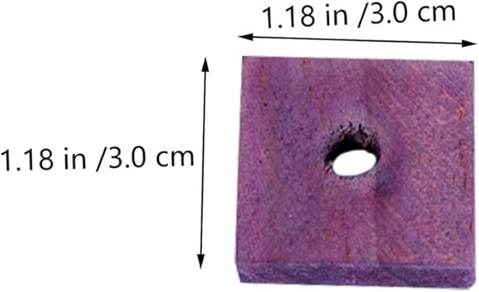 Alasum 50-Pack Natural Wood Parrot Chew Blocks 1.18"x1.18"x0.31" – Beak-Trimming & Oral for African Grey, Conure, Cockatiel, Lovebird Cages