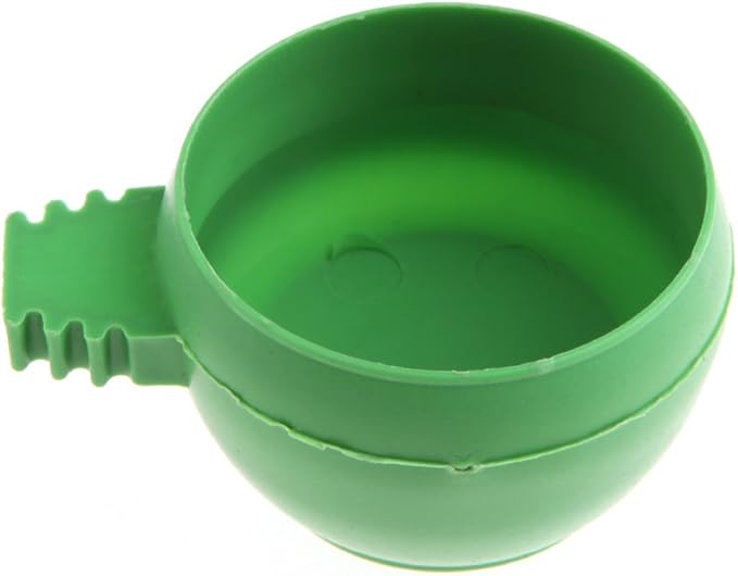 Mini Bird Parrot Food Water Bowl Feeder Plastic Pigeons Birds Cage Sand Cup Feeding Holder (5Pcs, L)