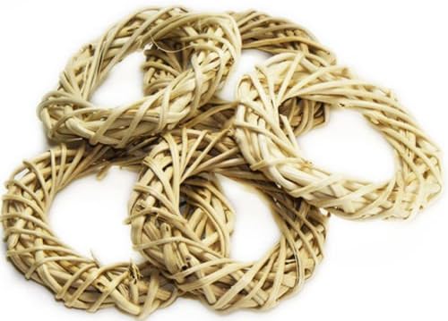 Bonka Bird Toys1278 Small Vine Wreath 6 Pack Bird Parrot Toy Part Craft Parrot cage Toys Cages Natural