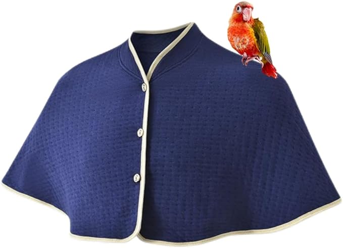 Parrot Anti-Scratch Shoulder Protector, Reusable Bird Shoulder Poop Protector For Parakeets Cockatiels Conures Lovebirds Finches Macaw (Blue)