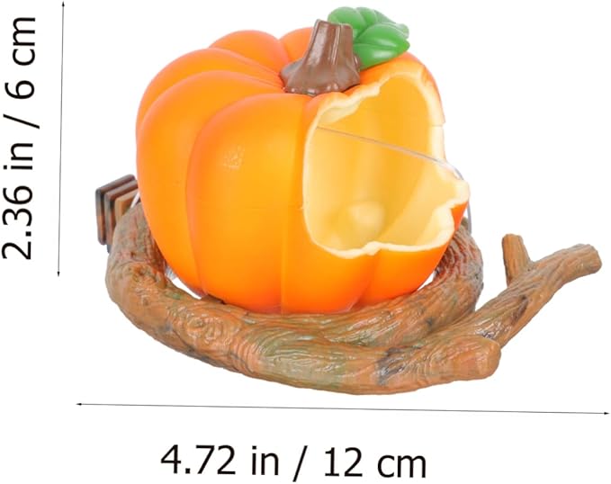 FOMIYES 1pc Pumpkin-Shaped Parrot Feeding Box Bird Food Container for Birdcage Convenient Easy to Fill Bright Colors Attract Birds Dual Function for Food All Cages