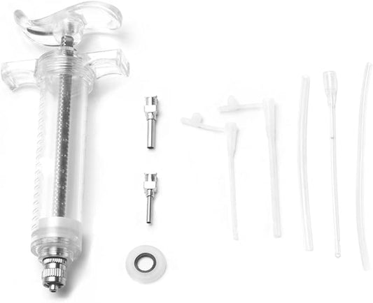 Reuseable Young Birds Feeding Syringe Kit,Plastic Material,Feeding Milk for Young Birds or Feeding Medicine for Sick Birds with Hoses (20 ml + 5 Hoses)