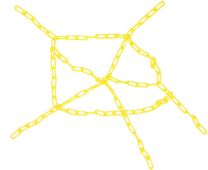 200-Piece Yellow Plastic Chain Links & Toys - Interlocking C-Clip Bird Cage Accessories for Parakeets, Sugar Gliders, Small Pets (Climbing/Swinging Toys)