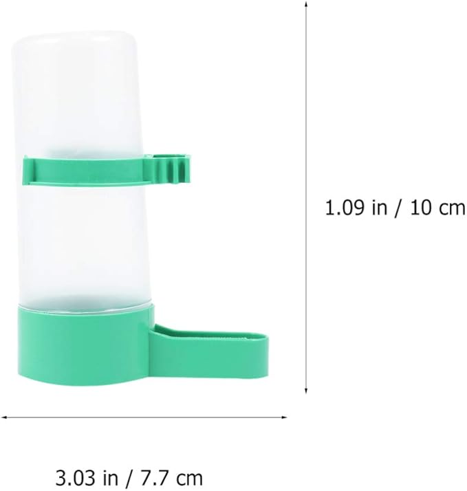 Yardwe 5Pcs Birds Feeder Drinker Waterer Clip with Automatic Drinking Water Sprinkler Bird Cup for Parrots Budgie Cockatiel Lovebirds ()