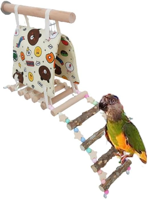 1 Pcs Bird Toys Parrot Supplies Parrot Tent Ladder Bird Bed Bird Playground Suitable for Parrot Cage Toy Set