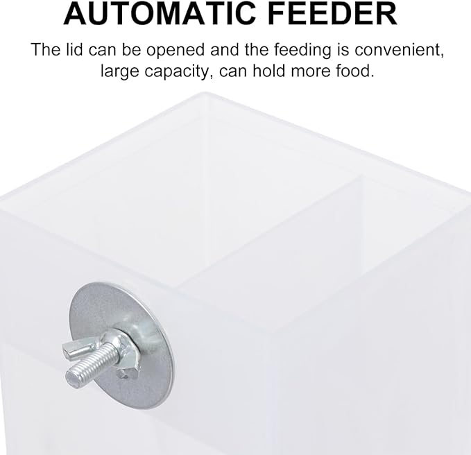IMIKEYA 2pcs Automatic No Mess Bird Feeder for Cage - Easy Clean Parakeet Container - Ideal for Parrots Cockatiels and Finches Bird Feeding