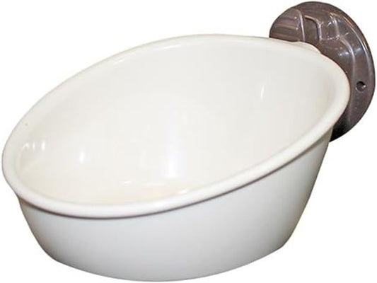 Press 'N' Slide Feed Station - Durable Mounted Food Bowl Dish - Sugar Gliders, Squirrels, Prairie Dogs, Degus, Marmosets, Parrots, Birds, Rats, Hamsters, Gerbils & Other Small Pets… (Without Dome)