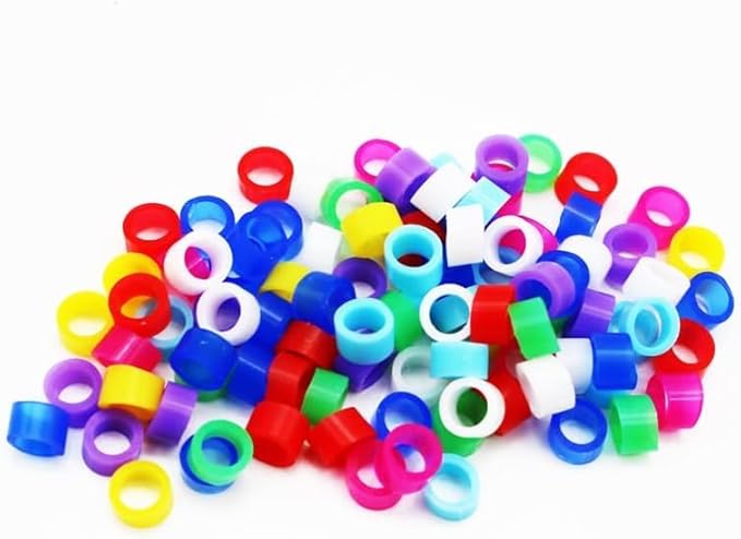 200 pcs Bird Ring Leg Bands for Parrot Finch Canary Gouldian Diameter 3mm 4mm 5mm Bird Foot Ring Color Random delivery (3mm)