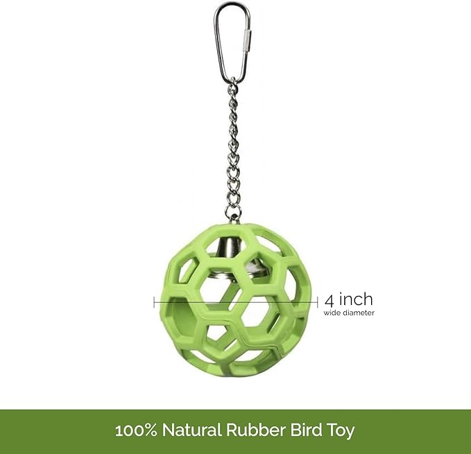 JW Pet Company Activitoys Hol-ee Roller Parrot Toy, 4 Inch Diameter (Colors Vary )