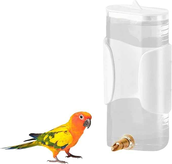Automatic Bird Water Dispenser, 1 pc 280ML Parrot Water Feeder, No Mess Parrot Feeder Cage Accessories Bird Drinker Bowl Fountain for Parrot Budgie Lovebirds Cockatiel Parakeet
