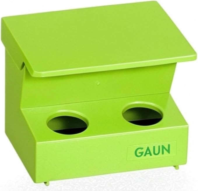 Pigeon Feeder Perch Automatic 2 Holes COMEDERO POSADERO AUTOMATICO 2 Huecos para PALOMAS GAUN RED Blue Green Gray Rojo Verde Azul Gris (Green/Verde)