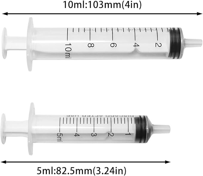 4IN1 Liquid Food Feeder for Breeding Small Pets (5ml+10ml Feeder+8cm+12cm Feeding Tube) Poultry Feeding Syringe, Parrot Feeding Syringe