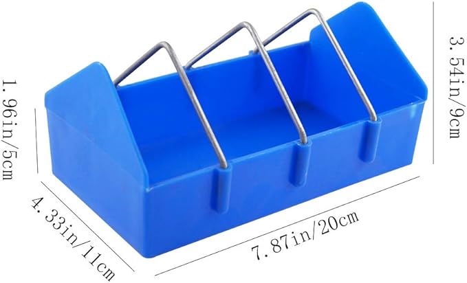 OMEM Bird Feeder Water Food Feeding,Bird Cage Feeder, Outdoor Feeding Trough,Storage Feed Supplies (20CM)