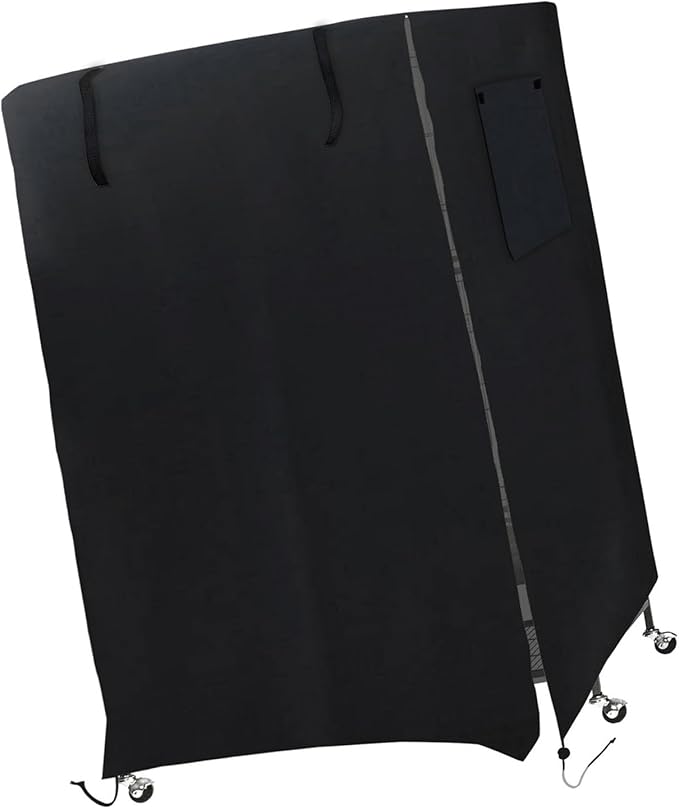 Dioche Bird Cage Cover Universal Pet Cage Cover Protect Birds from Bad Weather 130 x 96 x 59cm (Black)